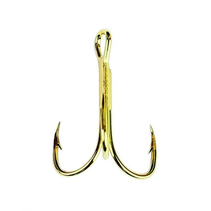 Eagle Claw 376 Gold 2x Treble Hook Tackle