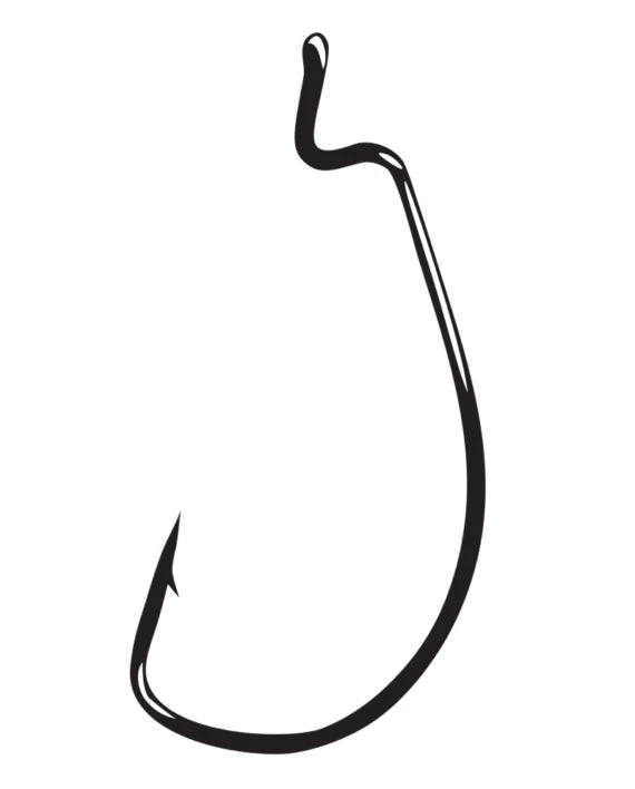Gamakatsu Black EWG Offset Worm Hook Tackle