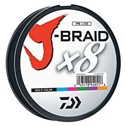 Daiwa J-Braid X8 Braided Line 550 Yards Multi-Color