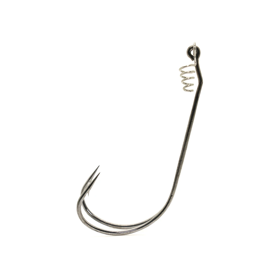 Tackle Mustad Plastic Frog Double Hook W/ Spring Baitkeeper 2 Pack