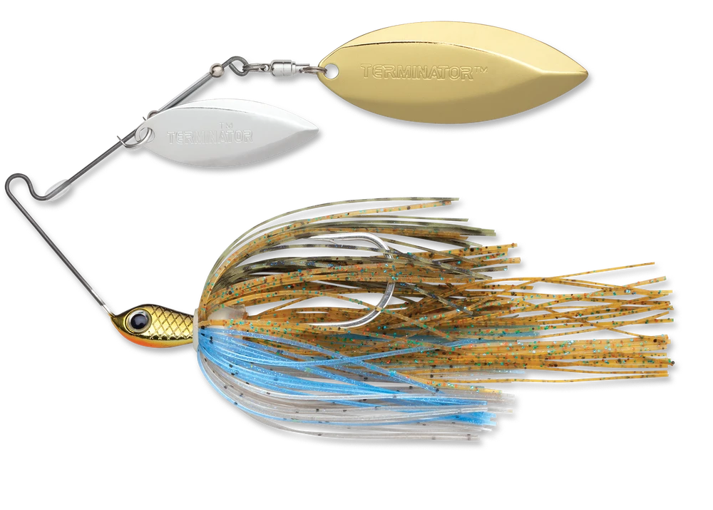 Baits Terminator Stainless Pulse Skirt Spinnerbait Double Willow 1/4 Oz.