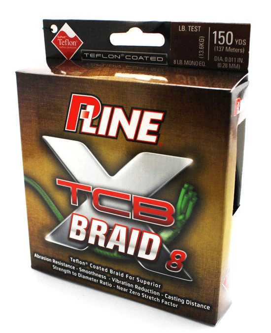 P-Line TCB 8 Teflon Coated 8 Carrier Braid 150 Yards Green