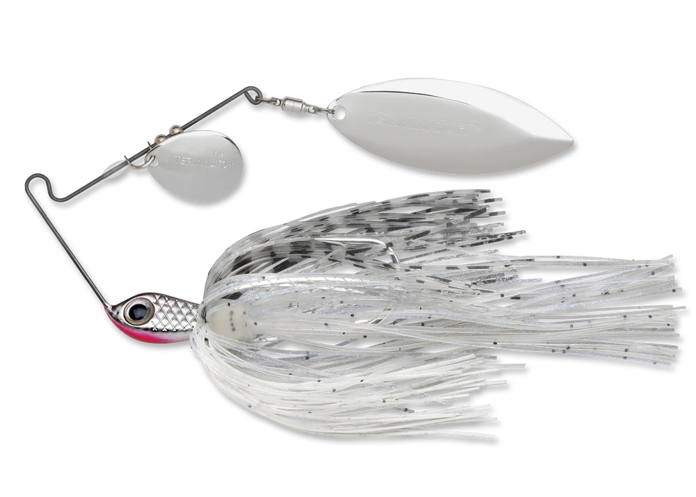 Baits Terminator Stainless Pulse Skirt Spinnerbait Colorado Willow 1/4 Oz.