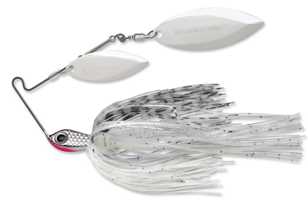 Baits Terminator Stainless Pulse Skirt Spinnerbait Double Willow 1/4 Oz.