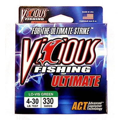 Vicious Fishing Vicious Ultimate Monofilament Fishing Line 250-330 Yards Lo-Vis Green
