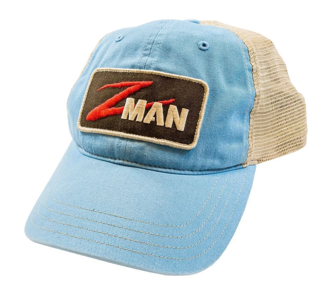 Z Man Garment Washed Trucker Patch Logo Hat Apparel