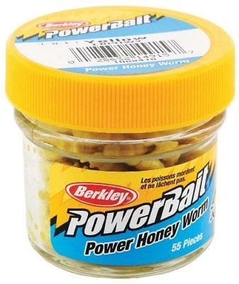 Baits Berkley Powerbait Honey Worm 1 In, 55 Per Jar