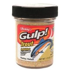 Baits Berkley Gulp! Trout Dough Natural Garlic Scent 1.75 Oz Jar